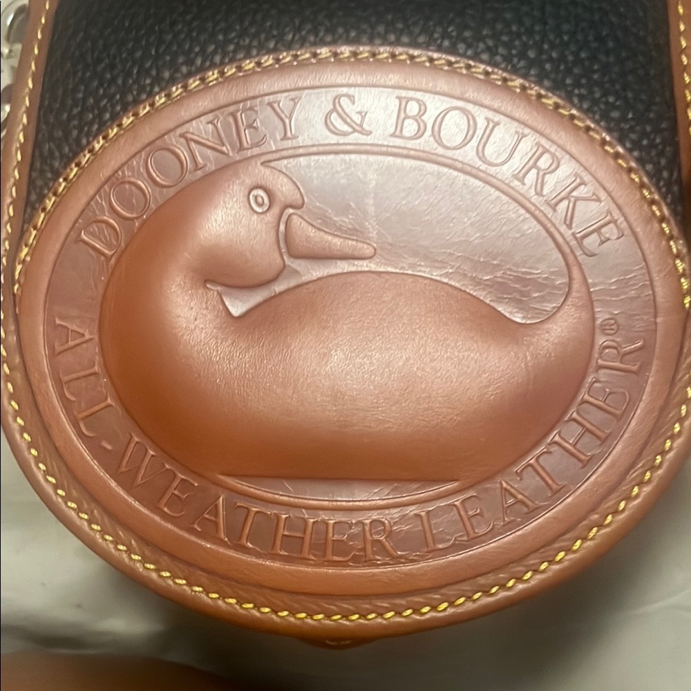 Dooney & Bourke Black and Brown Leather Belt Bag